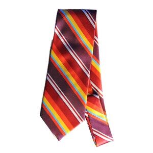 Vera Bradley Baekgaard Tie - Paprika Stripe - New In Box - Retired